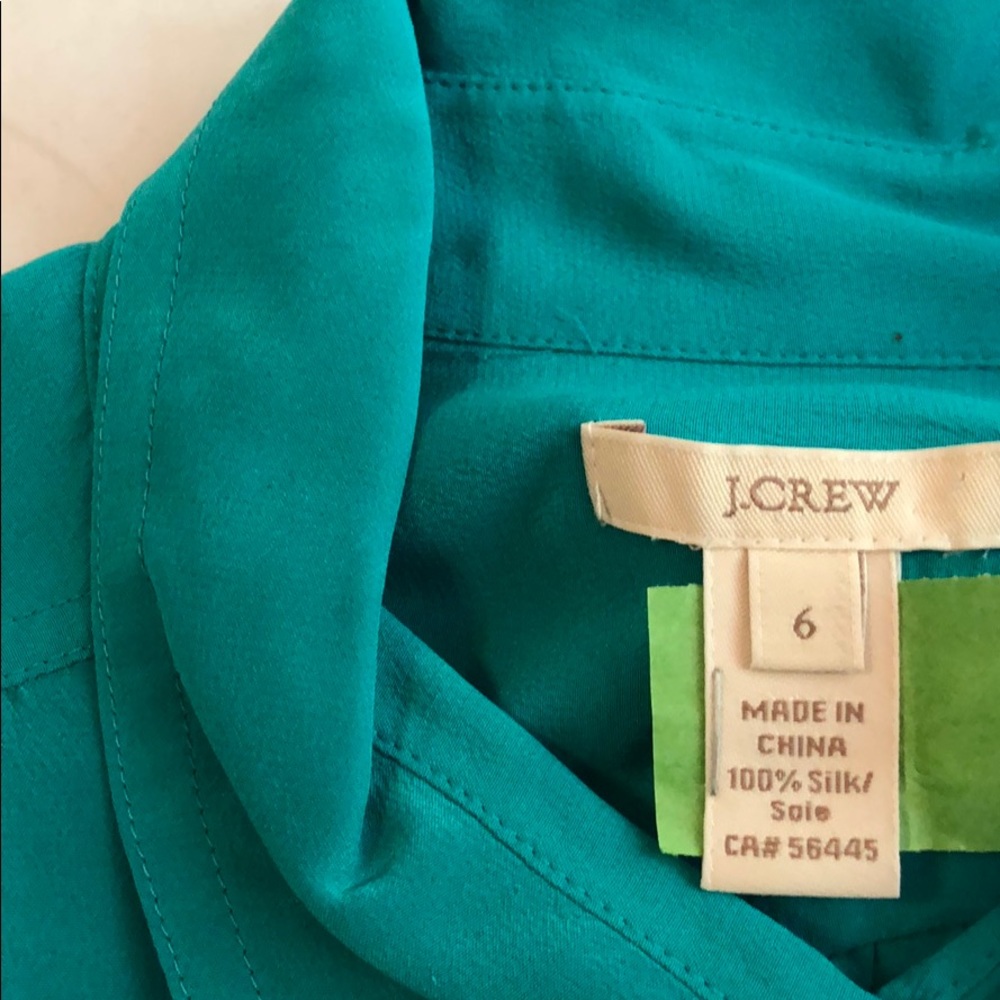 Teal Blythe Blouse Jcrew sz 6